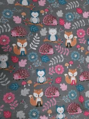 Jo-Ann Fabric Snuggle Cotton Flannel 1.7 Yards Woodland Animals Kids